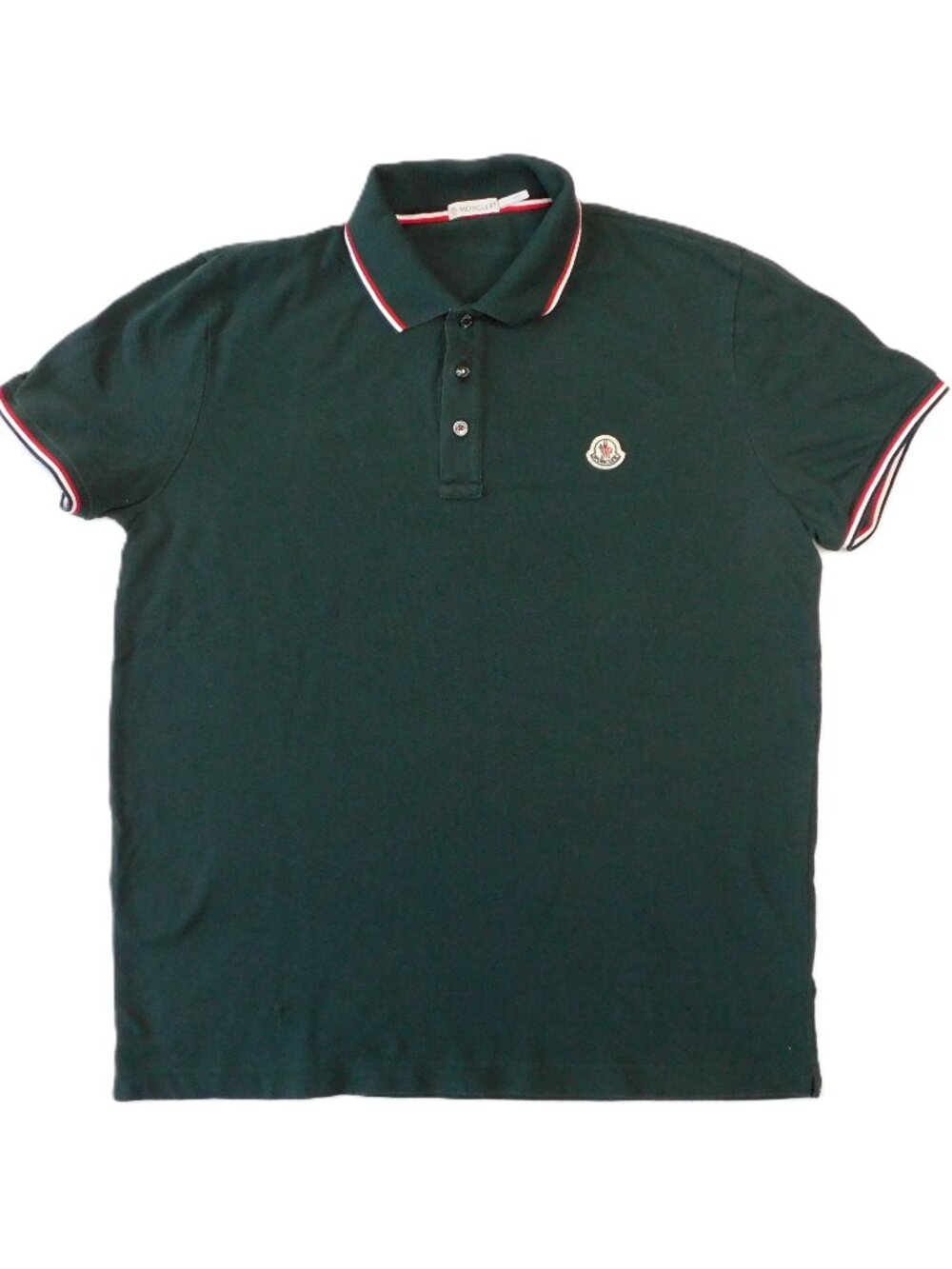 Moncler Maglia Polo Manica Corta Short Sleeved Polo Shirt | Green | Fair | L